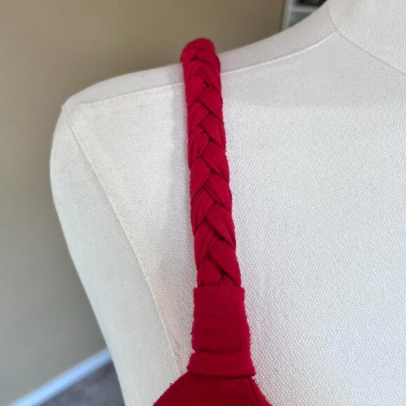 No Boundaries red maxi dress with sturdy braided straps and elastic waistband - Picture 4 of 6